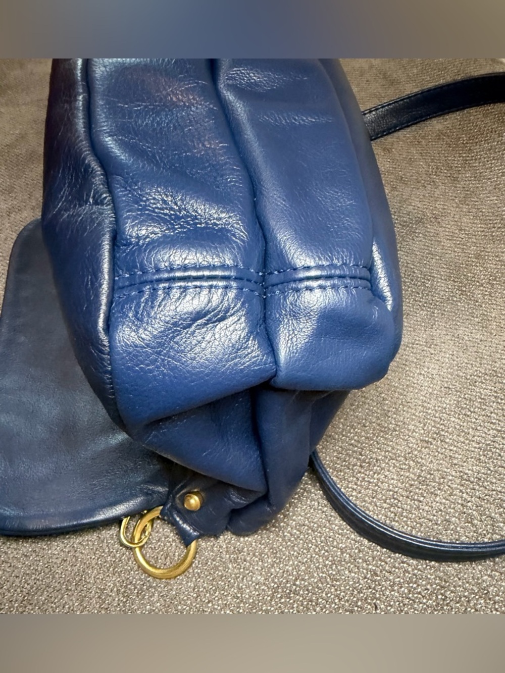 The SAS Olivia vintage Navy blue shoulder handbag - Picture 5 of 11
